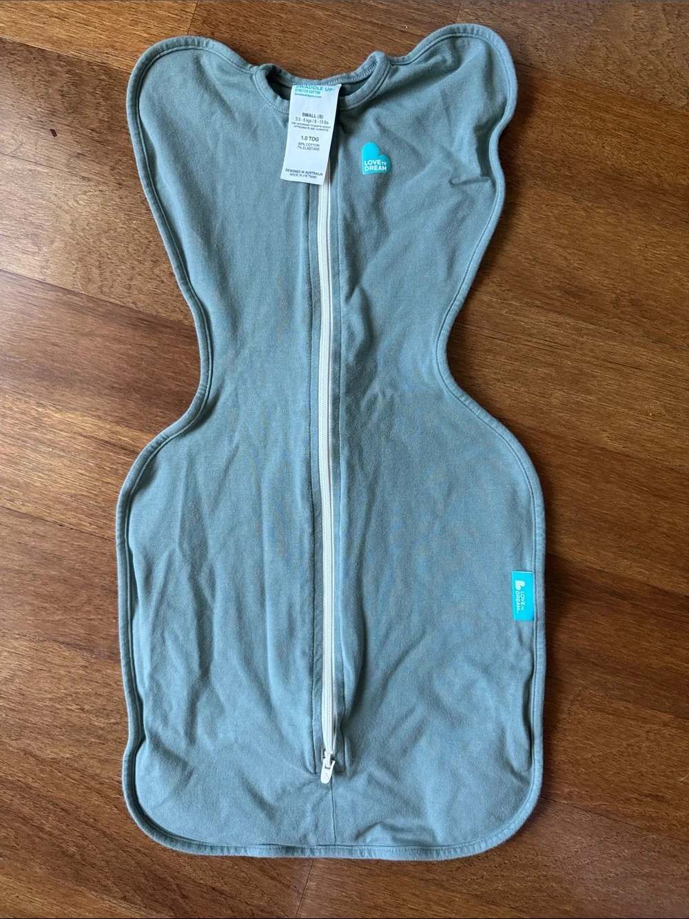 Love to dream Olive Green Baby Swaddle up Zip Sleepsack